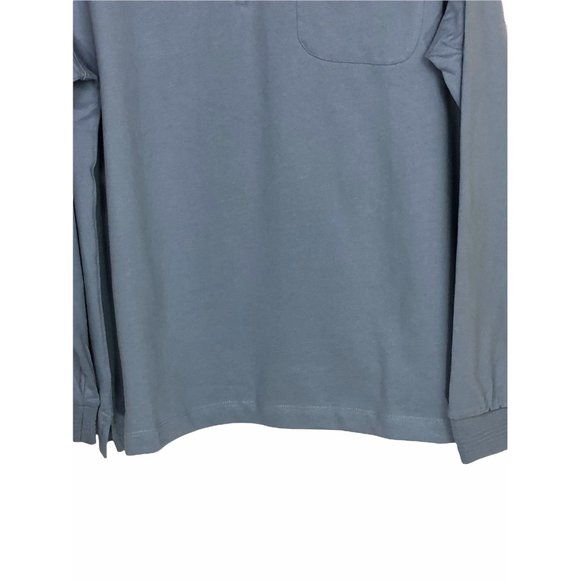 Slate and Stone NWT Sweatshirt Large Quarter Zip French Terry Light Blue - Picture 9 of 9